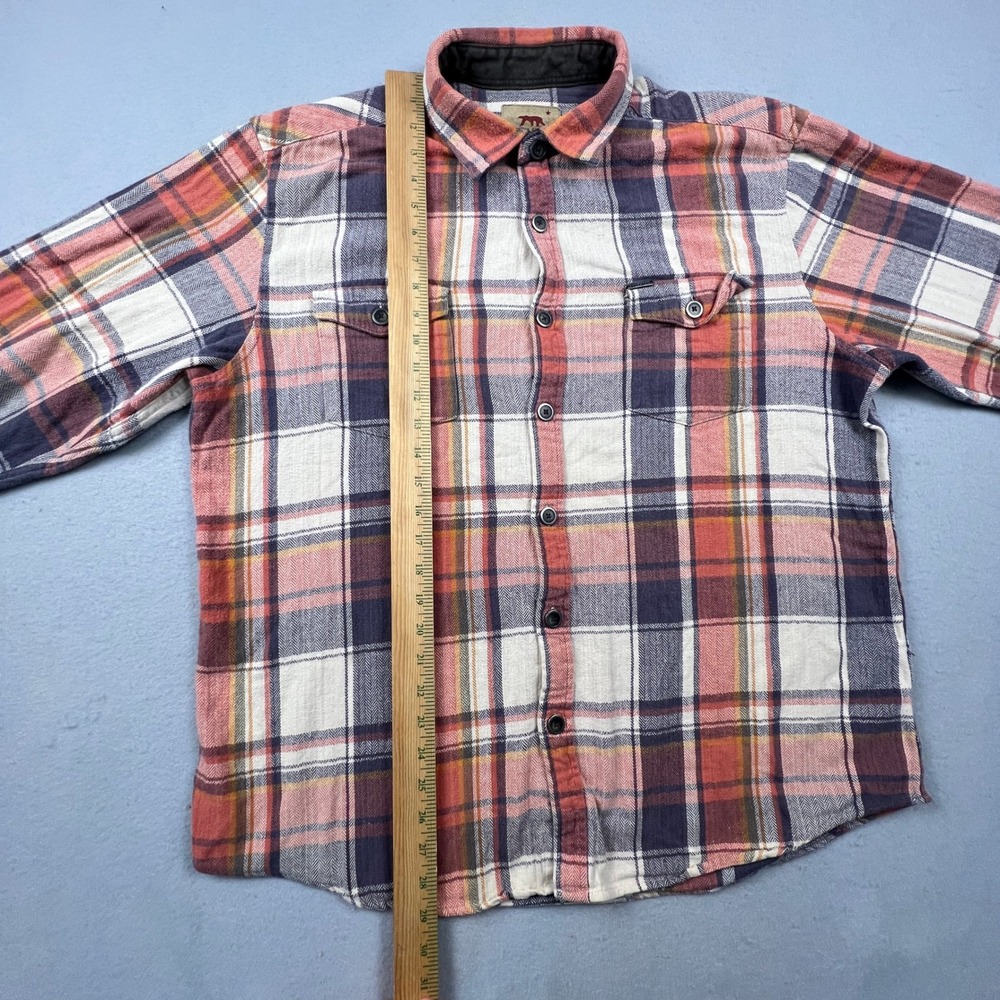 Dakota Grizzly Flannel Shirt Mens XL Red Plaid Cotton Herringbone Outdoor Casual - Picture 13 of 14